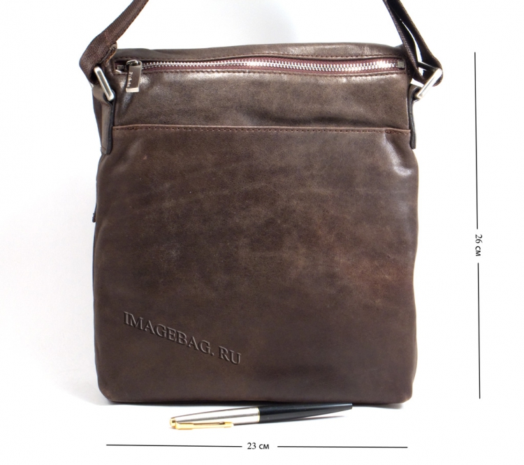 Сумка коричневая кожаная IP Collection 3111-4 COFFEE-1