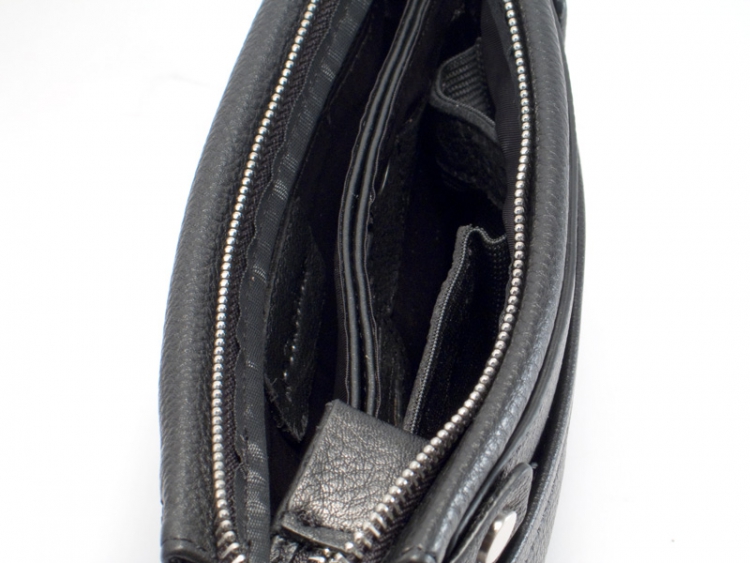 Классический мужской кожаный клатч на молнии IP Collection 98132-2 Black 3