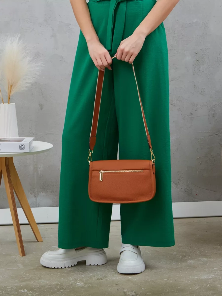 Женская кожаная сумка Paul Rayner brown 6333