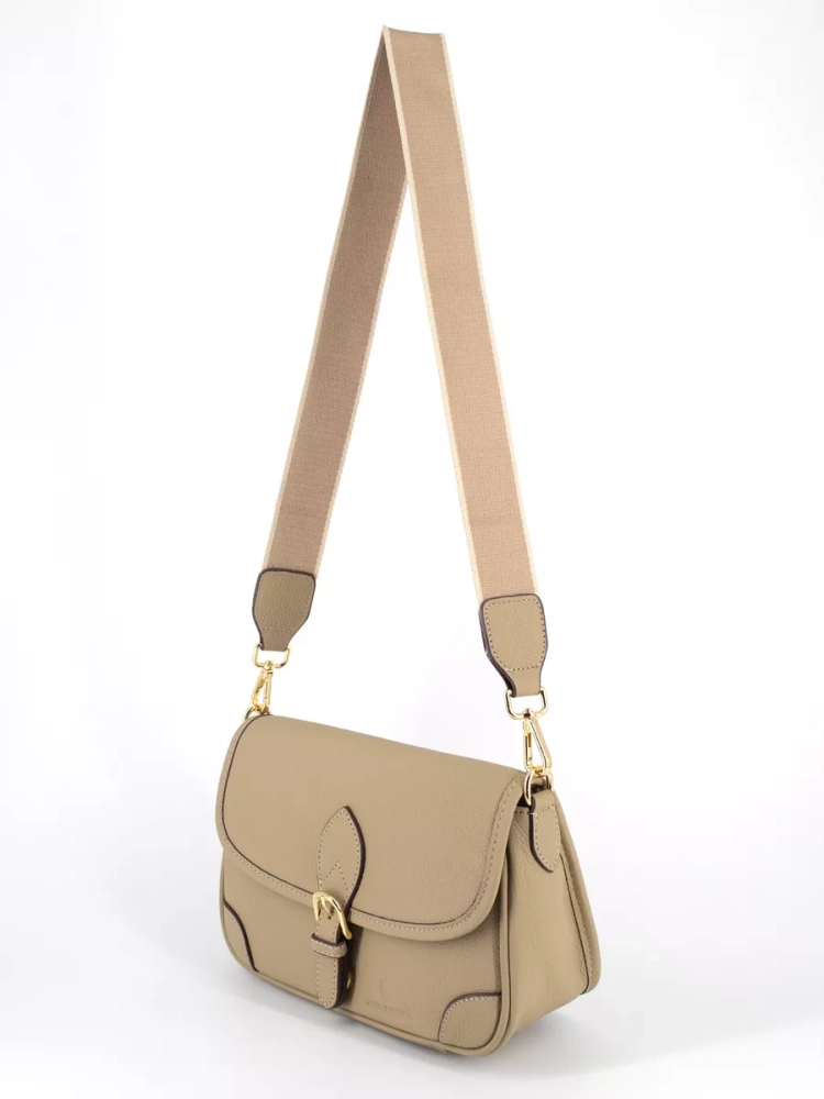 Женская кожаная сумка Paul Rayner beige 6333