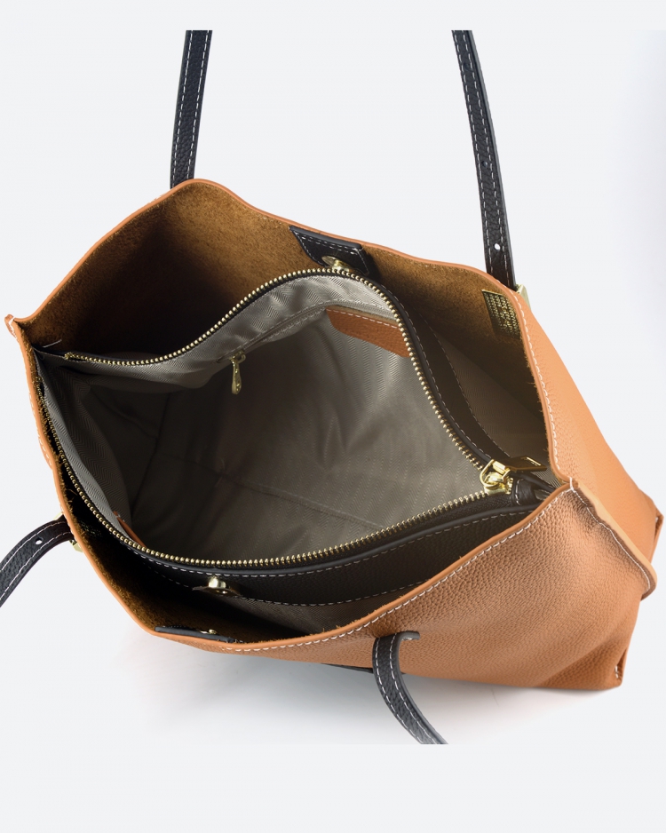 Женская сумка шоппер Paul Rayner Liza brown