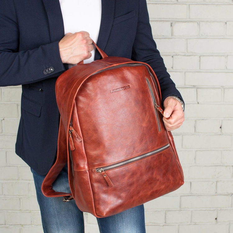 Мужской кожаный рюкзак Adams Redwood