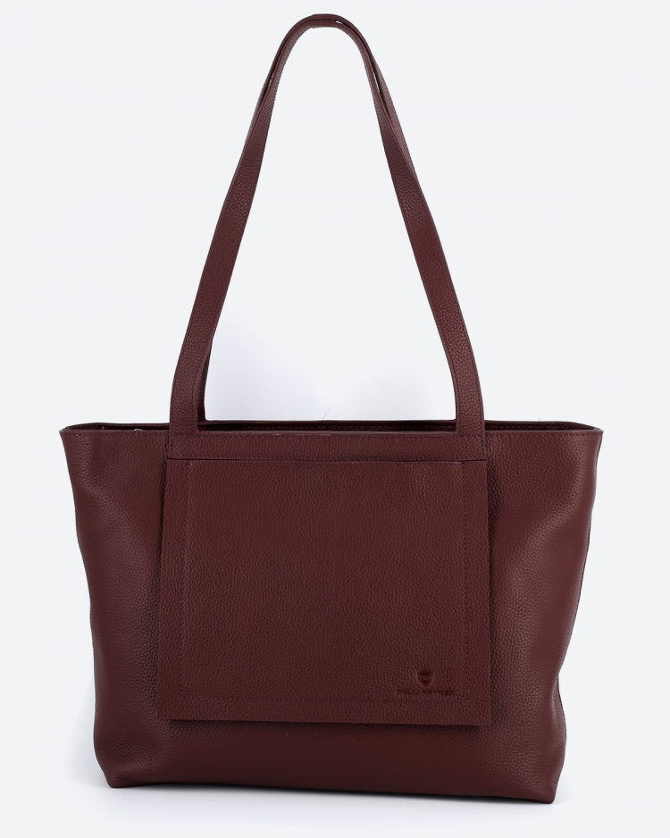 Сумка женская шоппер Paul Rayner burgundy 3188