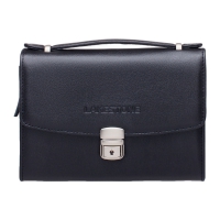 Мужская барсетка кожаная с короткой ручкой Evans Black