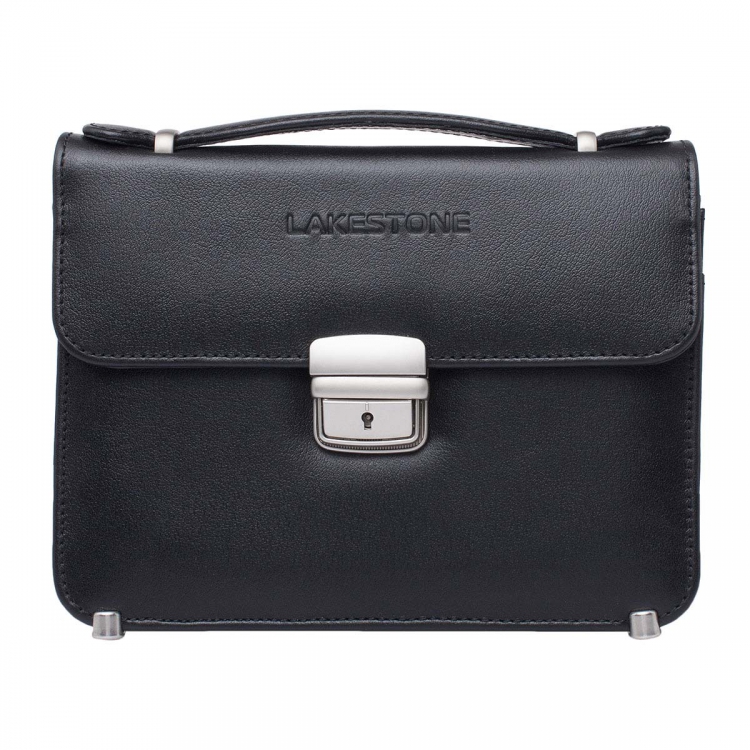 Компактная мужская барсетка из кожи Foxcote Black