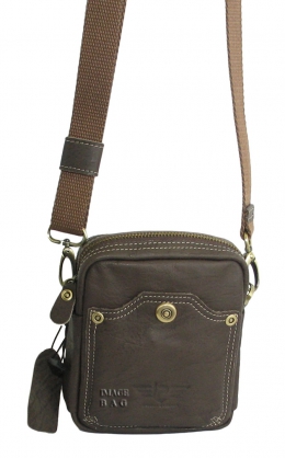 Сумка на пояс коричневая IP Collection 80110-6-81 