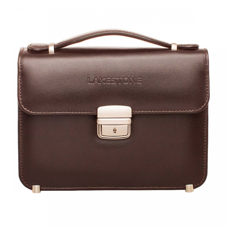 Барсетка коричневая из натуральной кожи Foxcote brown