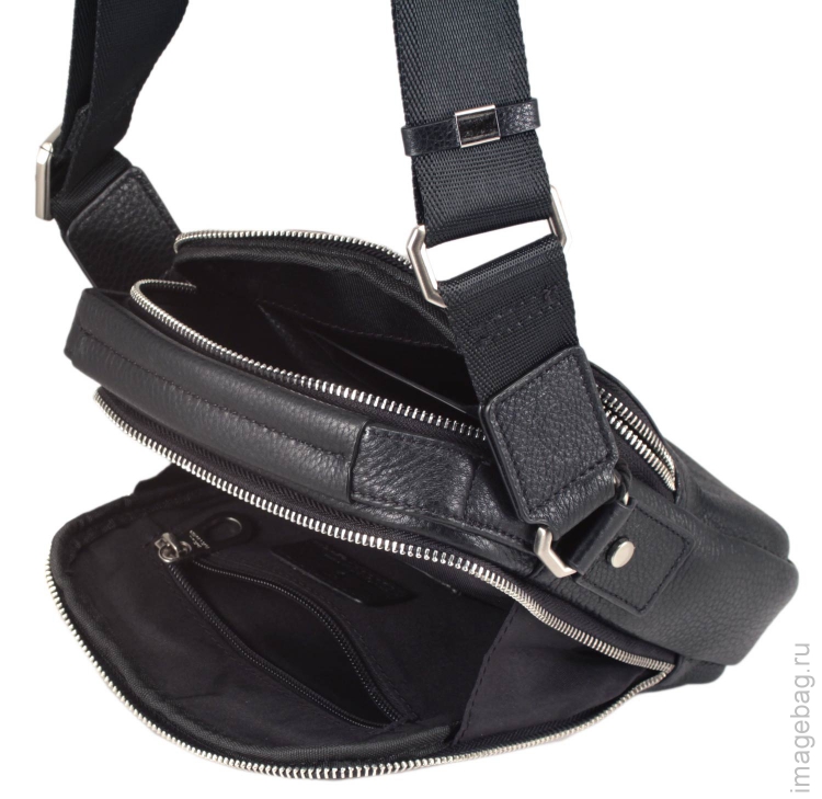 Черная кожаная сумка Paul Rayner 00303Q1-007_7249