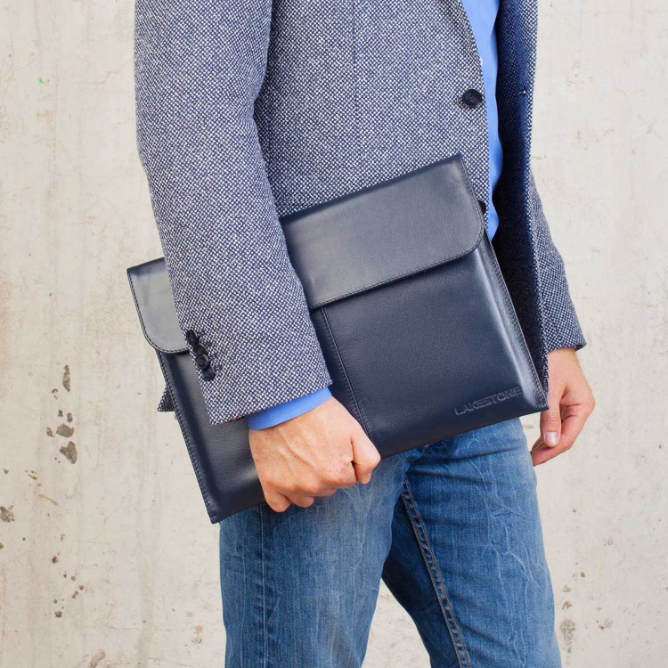 Кожаная папка для документов Crosby Dark Blue