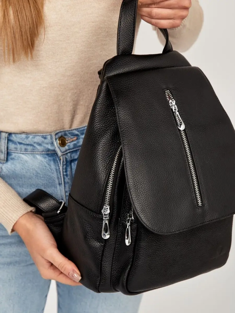 Рюкзак женский кожаный Paul Rayner черный 1031