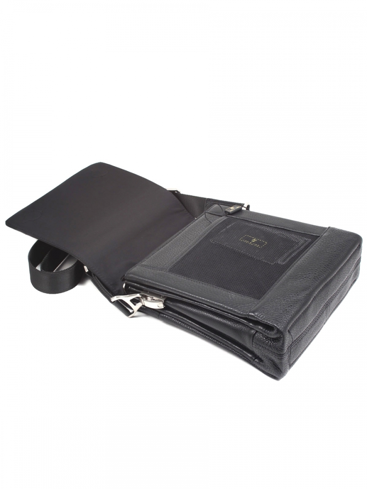 Кожаная cумка-планшет Paul Rayner черная 00312082-007-5