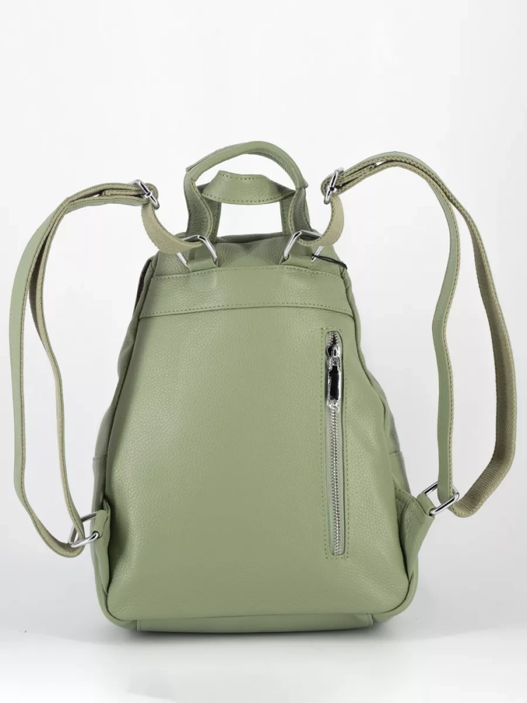 Рюкзак женский кожаный Paul Rayner фисташковый 1031