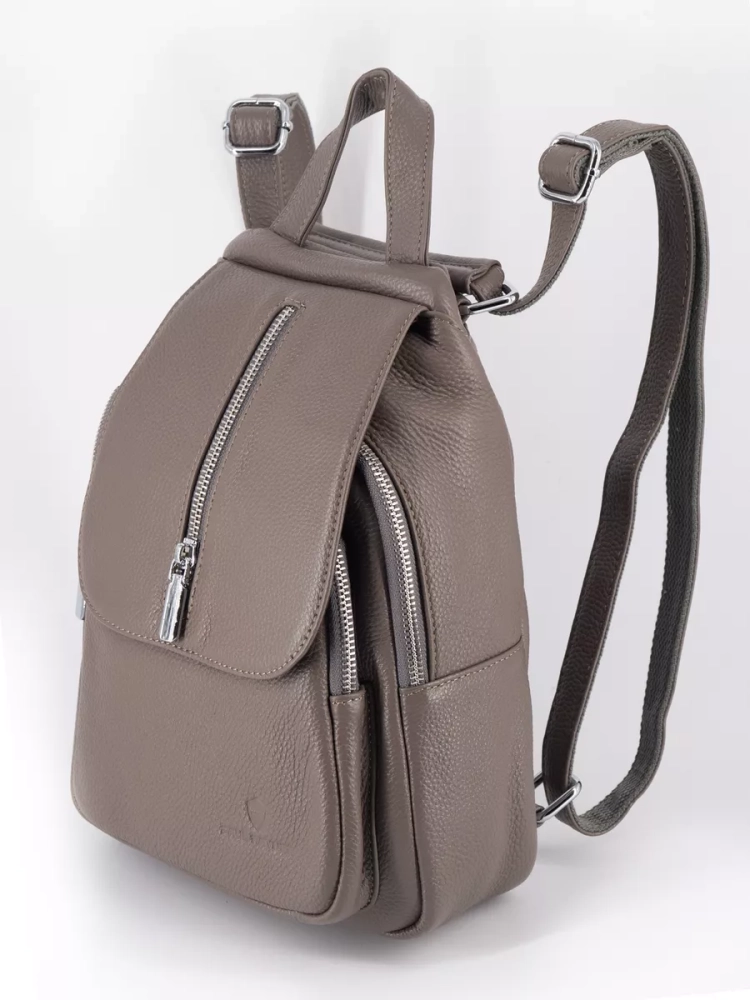 Рюкзак женский кожаный Paul Rayner серый 1031