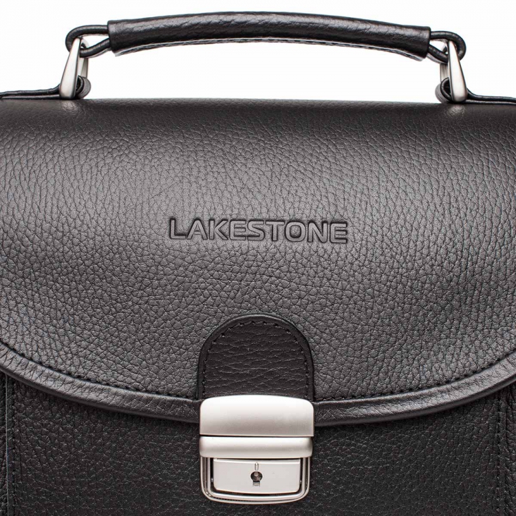 Небольшой мужской кожаный портфель Bishop Black