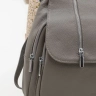 Рюкзак женский кожаный маленький Paul Rayner серый 1031-1