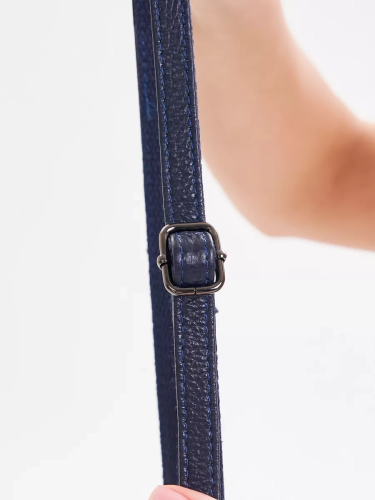 Клатч женский кожаный синий 8819