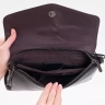 Клатч женский кожаный черный 8819