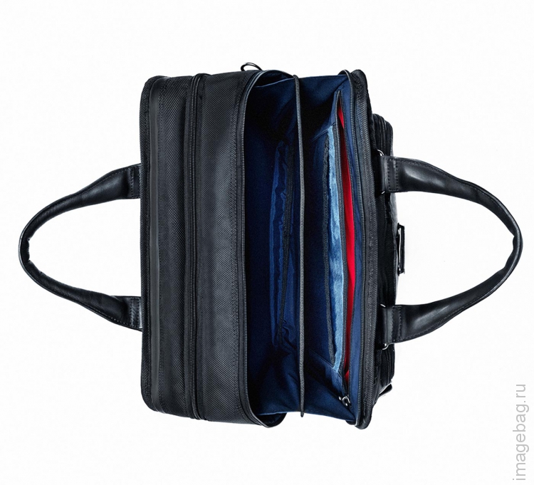 ALPHA X01 black Деловая сумка для документов черная-12