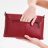 Клатч женский кожаный красный 8819