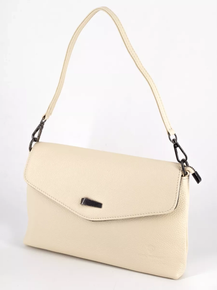 Клатч женский кожаный белый 8819